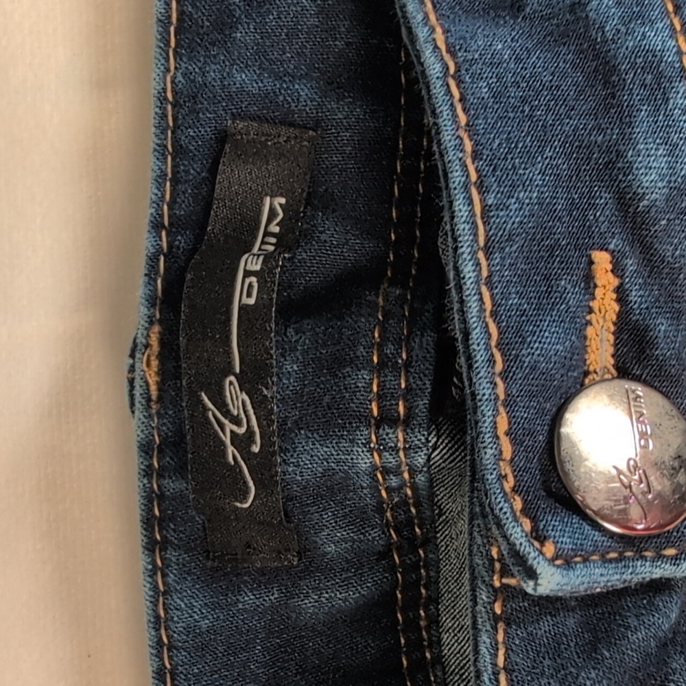 AG Denim Dark Wash Straight Leg Jeans Size 14P Petite - Picture 2 of 11